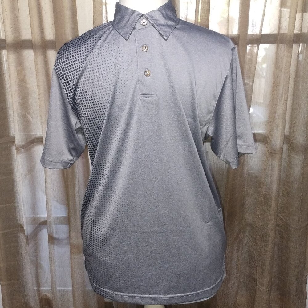 Grand Slam Performance Golf Shirt Size Small Grays Mini Square design EUC